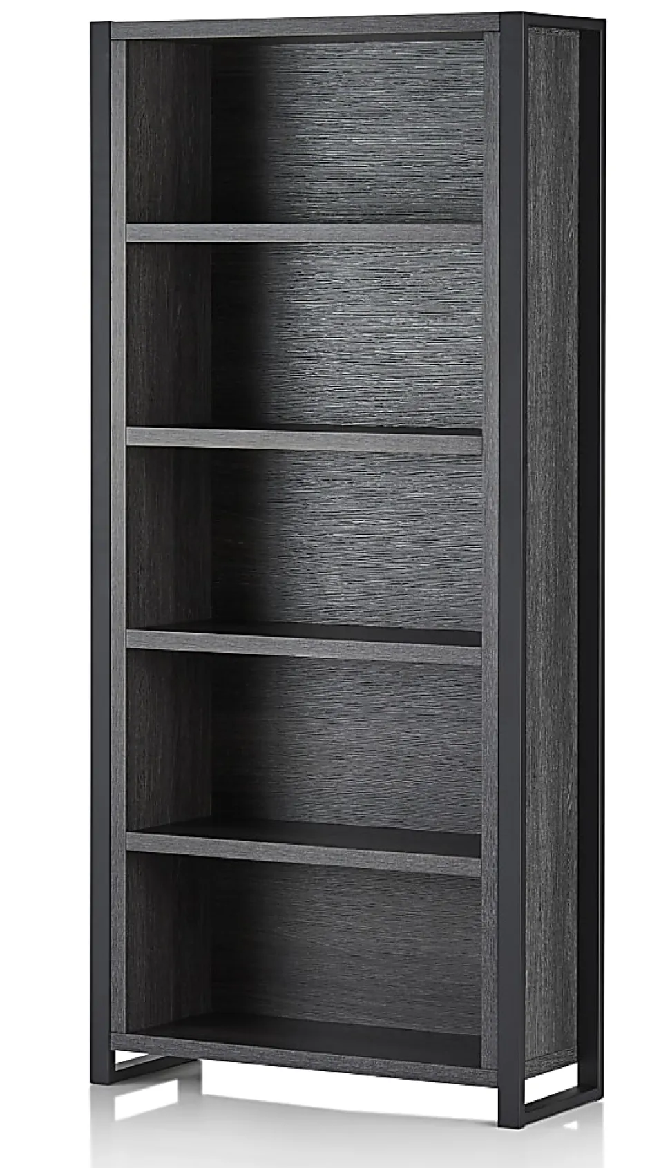 Realspace® DeJori 70"H 5-Shelf Bookcase, Charcoal