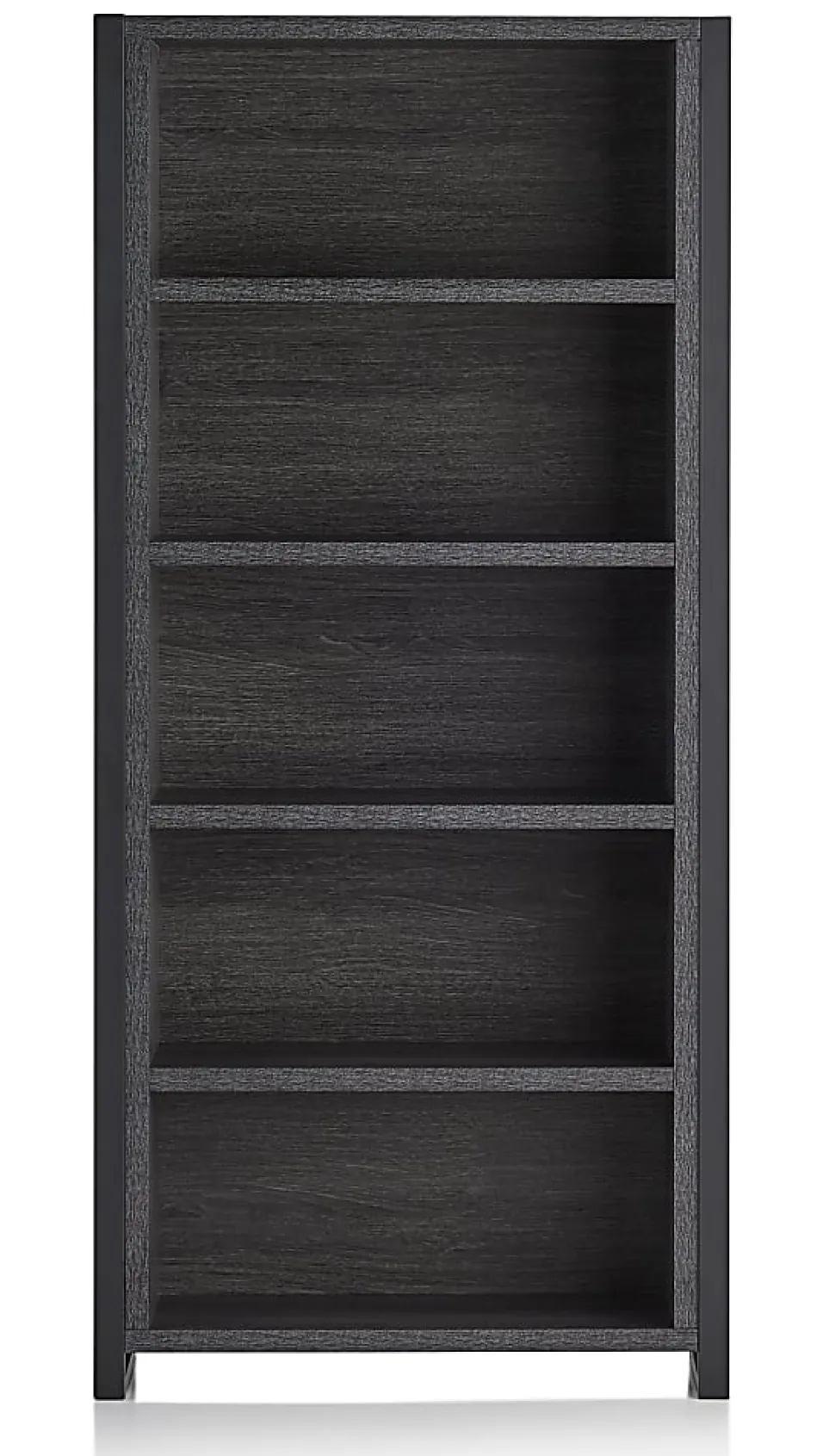 Realspace® DeJori 70"H 5-Shelf Bookcase, Charcoal
