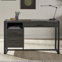 RealSpace® DeJori 51”W Writing Desk, Charcoal