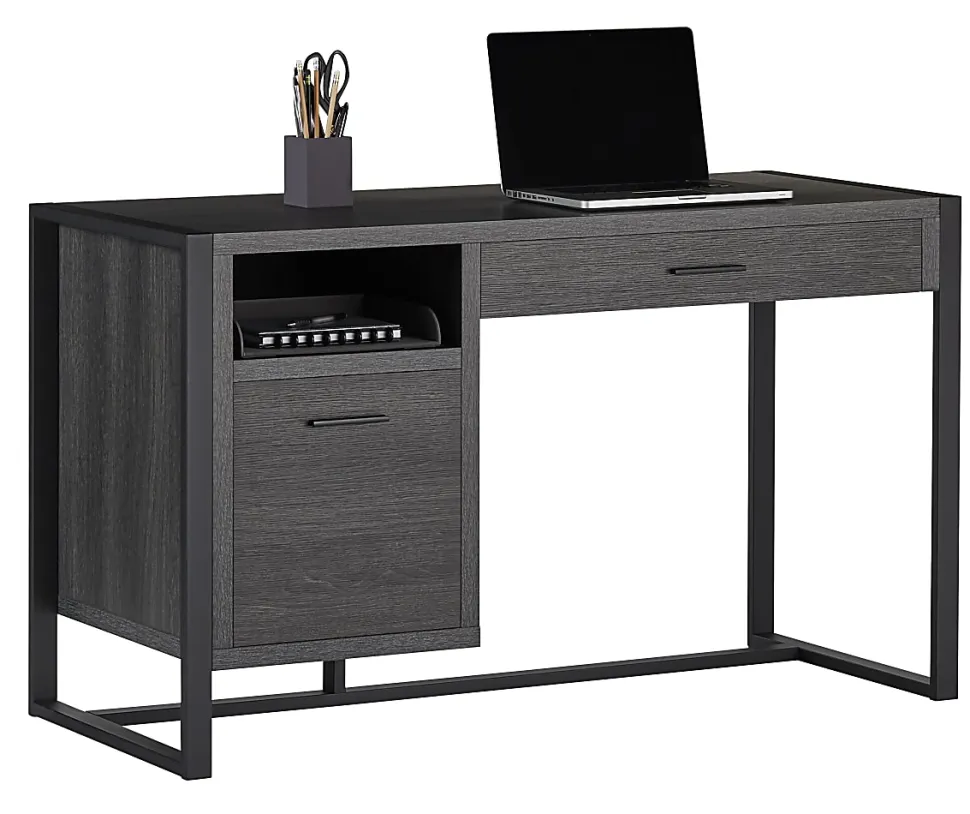 RealSpace® DeJori 51”W Writing Desk, Charcoal