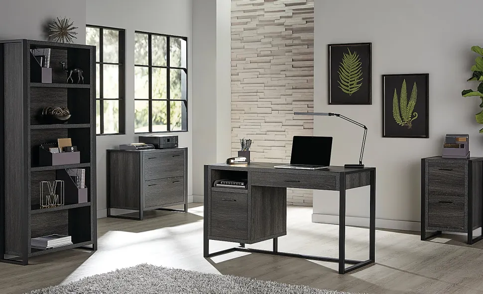 RealSpace® DeJori 51”W Writing Desk, Charcoal