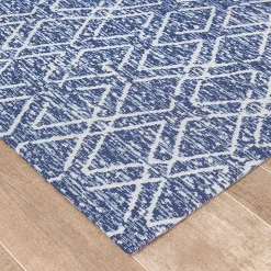 Realspace® Designer Chair Mat, 36"W x 48"D, Blue/Ivory