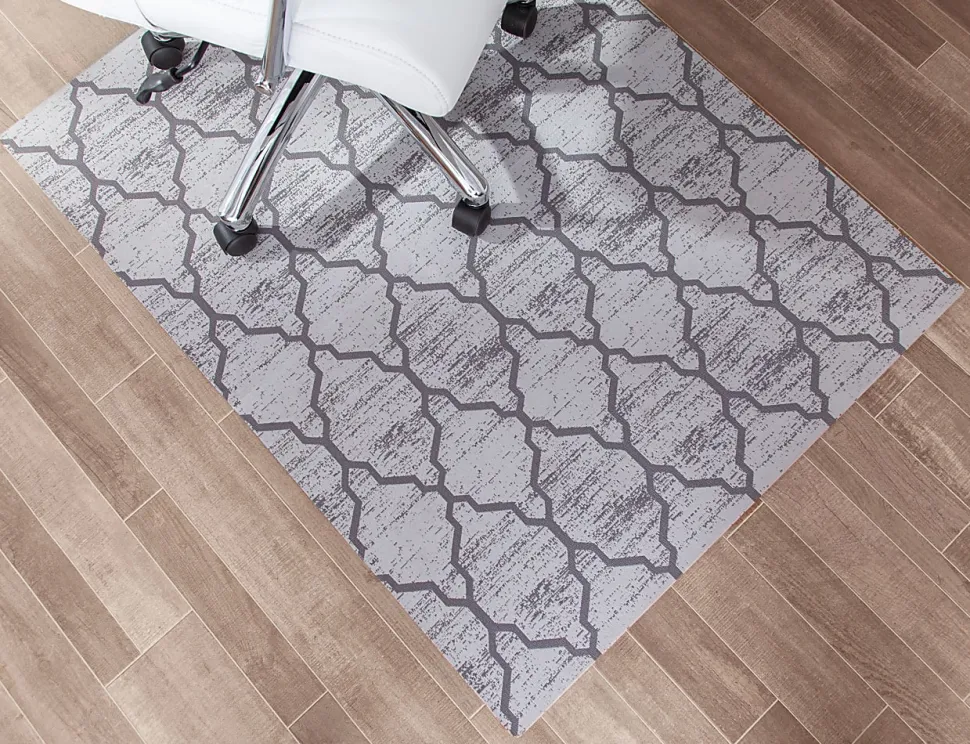 Realspace™ Designer Chair Mat, 36"W x 48"D, Gray