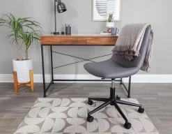 Realspace™ Designer Chair Mat, 36" x 48", Beige & Brown Semi-Circles