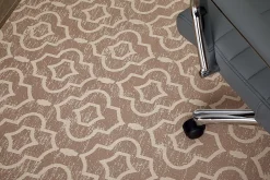 Realspace™ Designer Chair Mat, 36"W x 48"D, Brown/Ivory Trellis
