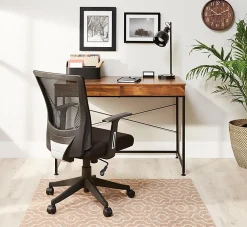 Realspace™ Designer Chair Mat, 36"W x 48"D, Brown/Ivory Trellis