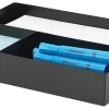 Realspace™ Desk Organizer With Antimicrobial Treatment, 12" x 9" x 2", Black