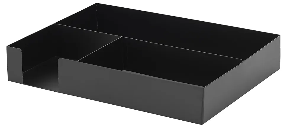 Realspace™ Desk Organizer With Antimicrobial Treatment, 12" x 9" x 2", Black