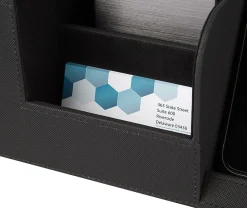 Realspace™ Desk Organizer With Wireless Charger With Antimicrobial Treatment, Black