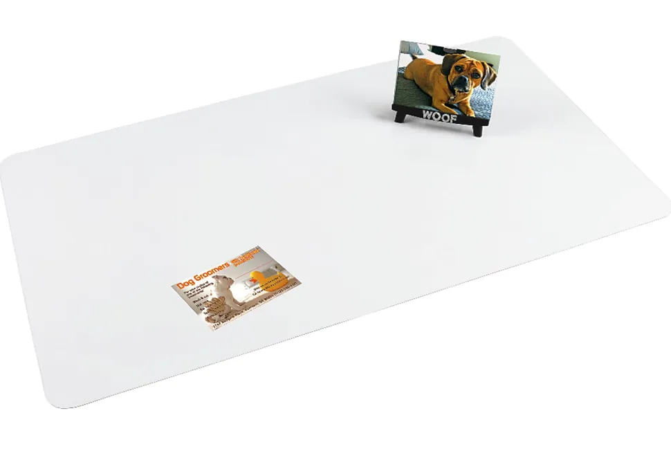 Realspace® Desk Pad With Antimicrobial Protection, 20" H x 36" W, Clear