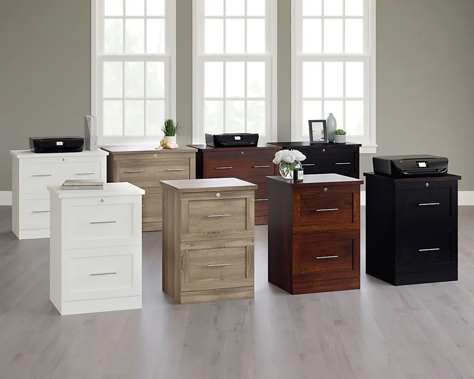 Realspace® 17"D Vertical 2-Drawer File Cabinet, White