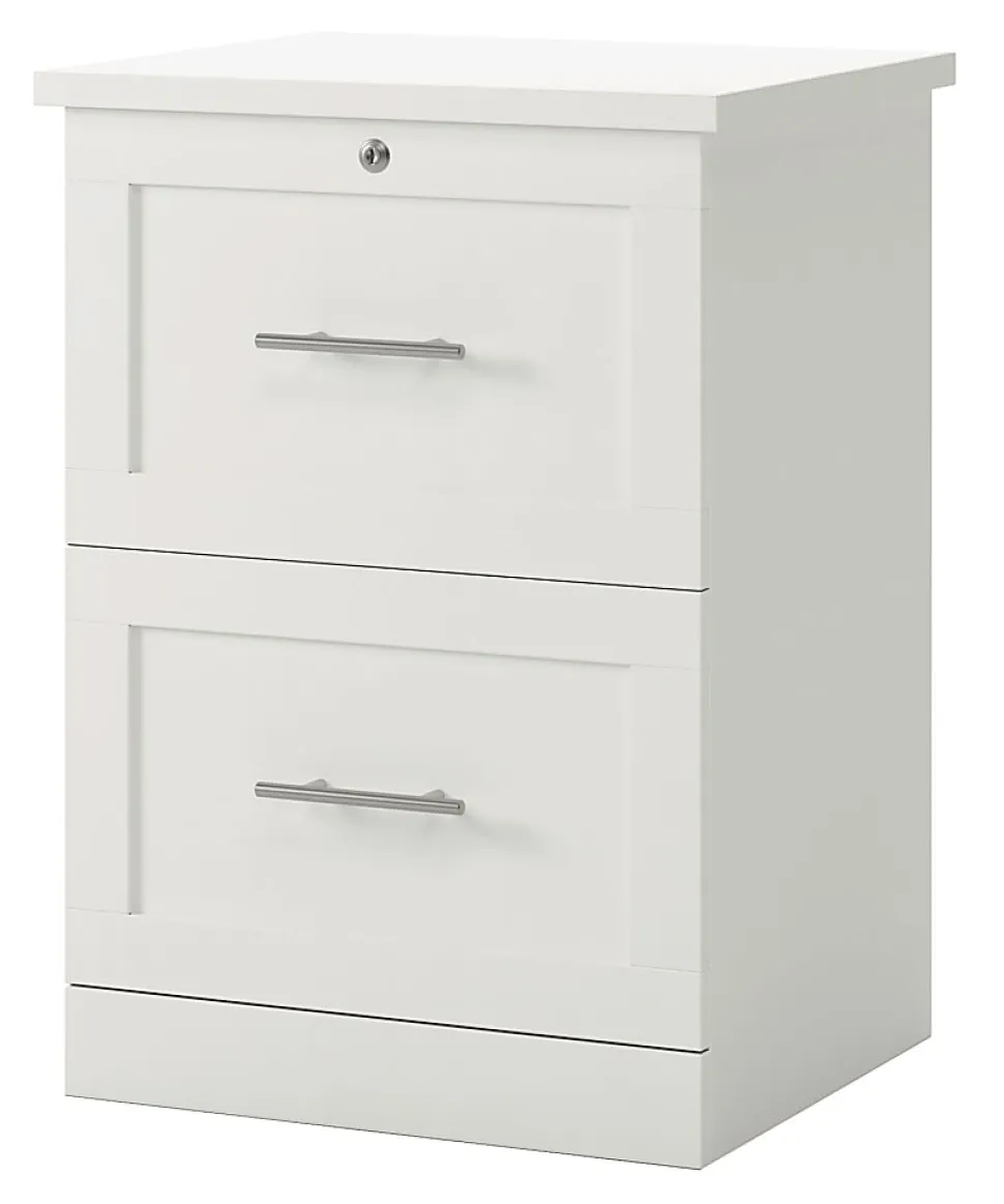 Realspace® 17"D Vertical 2-Drawer File Cabinet, White
