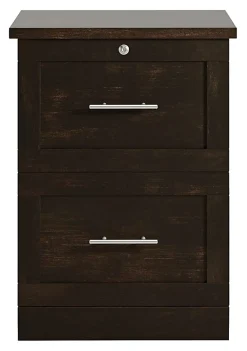 Realspace® 17"D Vertical 2-Drawer File Cabinet, Peppered Black