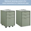 Realspace® 18"D Wood Vertical 3-Drawer File Cabinet, Pistachio Cream