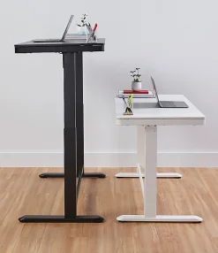 Realspace® Electric 48'W Height-Adjustable Standing Desk, White