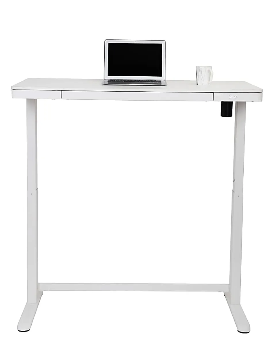 Realspace® Electric 48'W Height-Adjustable Standing Desk, White