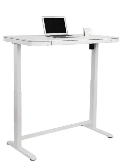 Realspace® Electric 48'W Height-Adjustable Standing Desk, White