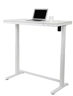Realspace® Electric 48'W Height-Adjustable Standing Desk, White