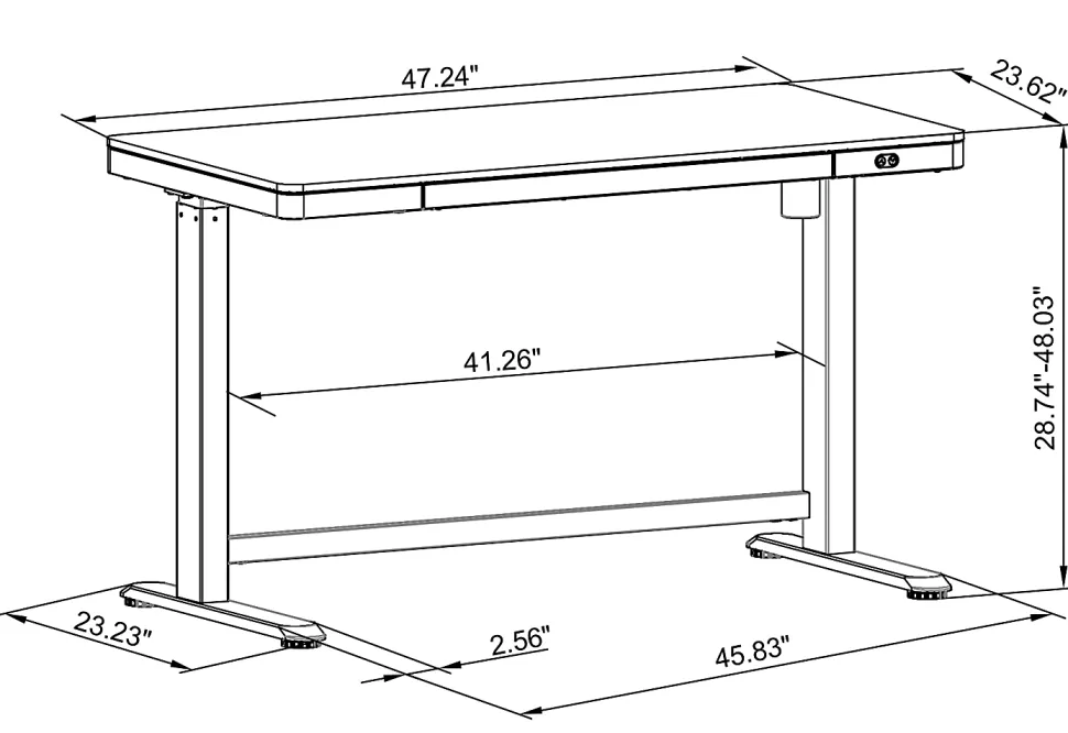 Realspace® Electric 48'W Height-Adjustable Standing Desk, White