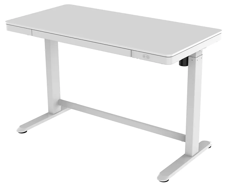 Realspace® Electric 48'W Height-Adjustable Standing Desk, White