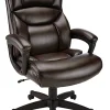 Realspace® Fennington Bonded Leather High-Back Executive Office Chair, Brown, BIFMA Compliant