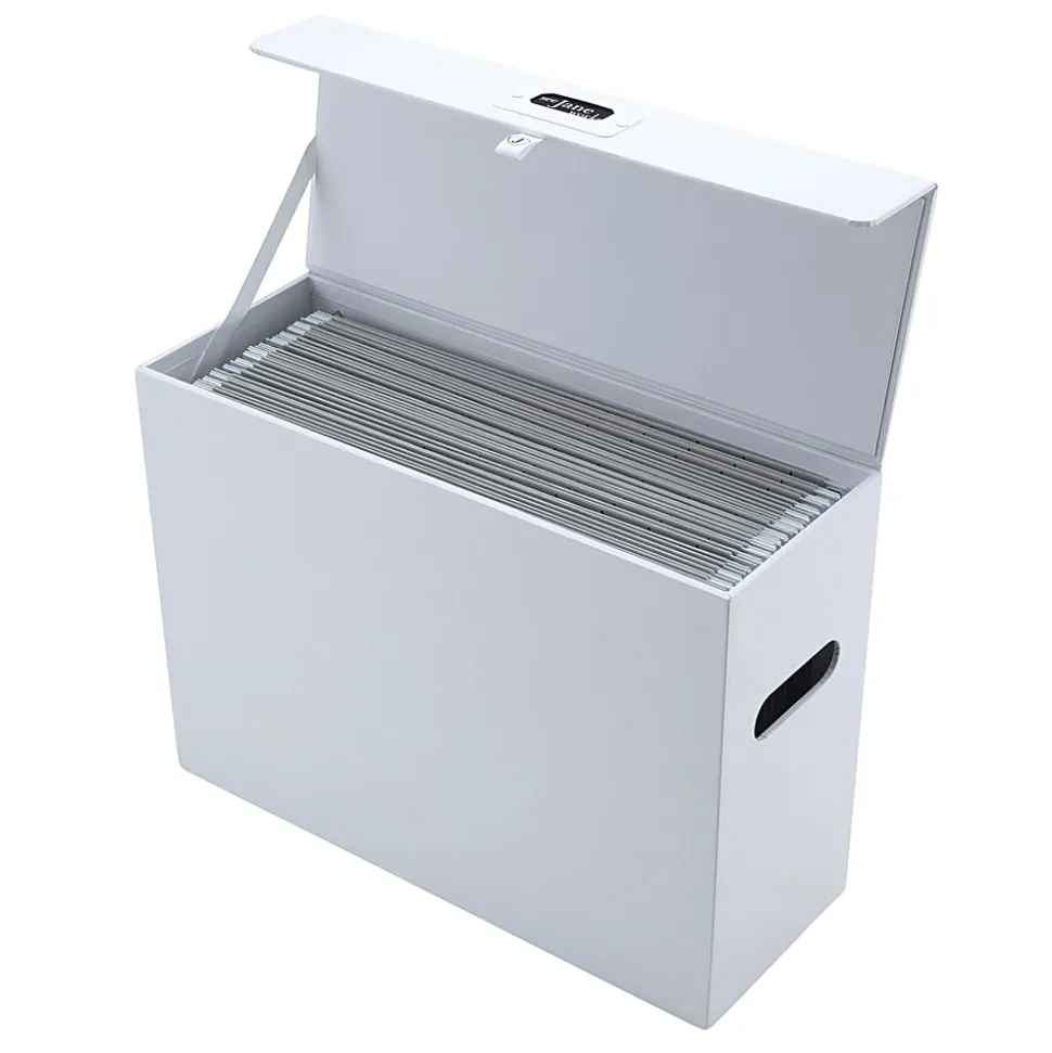 Realspace® File Storage Box, Letter Size, 14" x 10-1/4" x 5-1/2", White