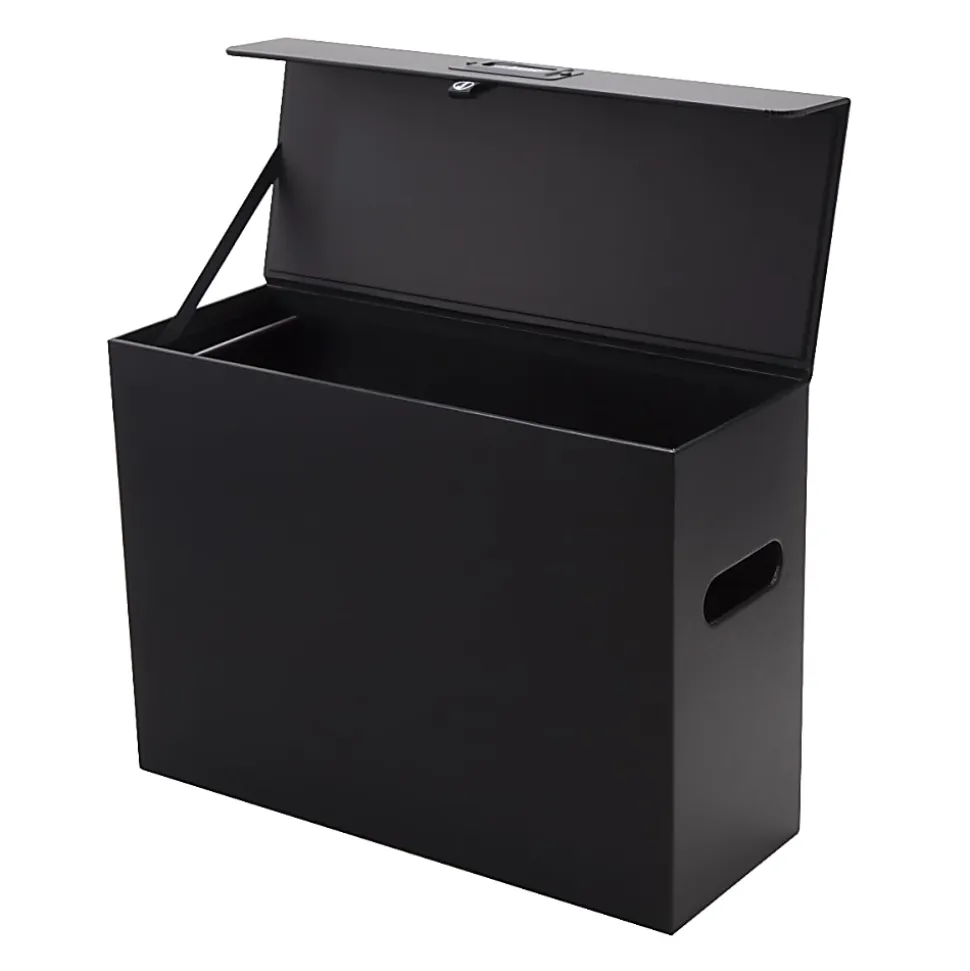 Realspace® File Storage Box, Letter Size, 14" x 10-1/4" x 5-1/2", Black