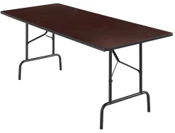 RealspaceĀ® Folding Table, 29"H x 72"W x 30"D, Walnut
