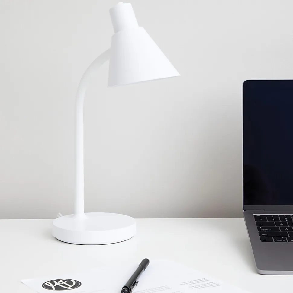 Realspace™ Gooseneck LED Desktop Lamp, Adjustable, 16-1/4"H, White