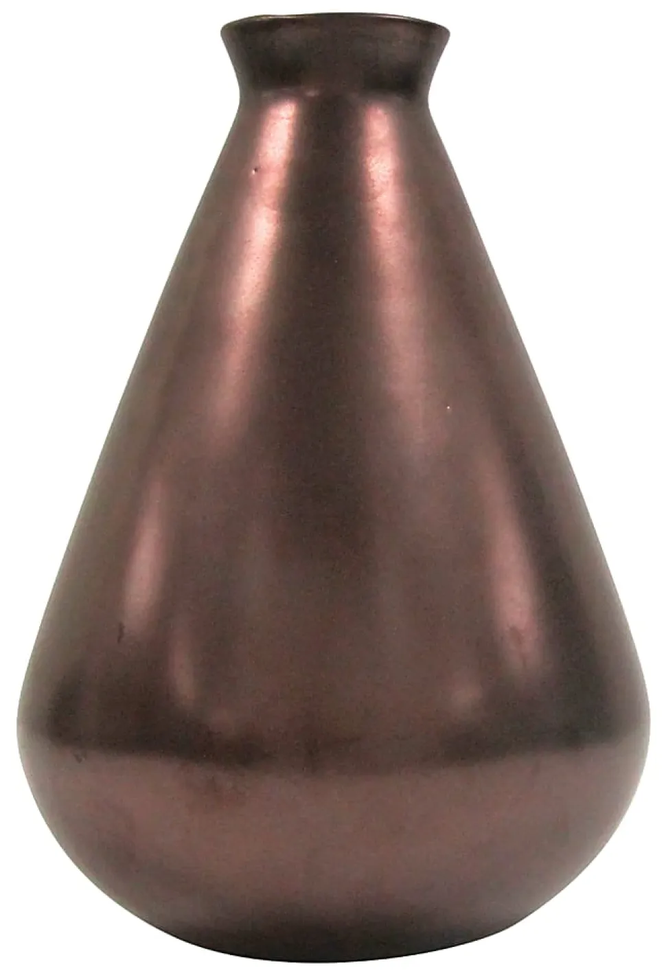 Realspace™ Granby Ceramic Desktop Vase, 10"H x 7"W x 7"D, Antique Bronze