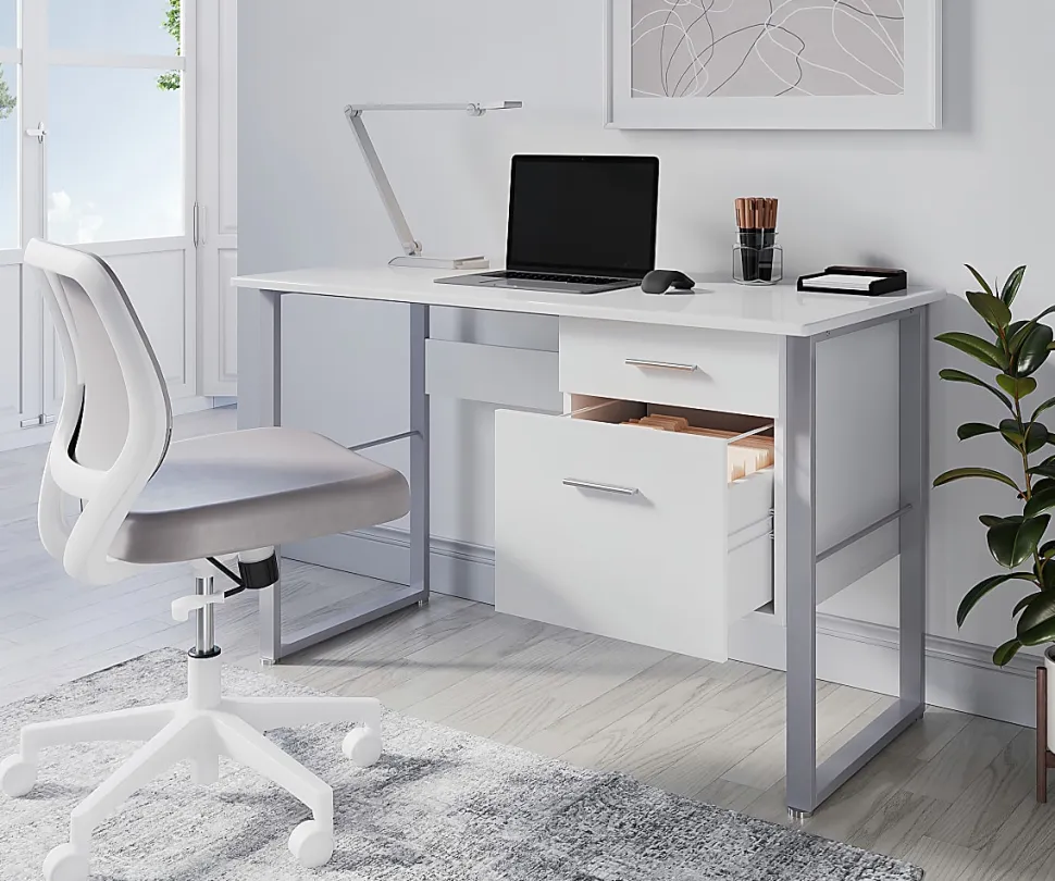 Realspace® Halton 48"W Computer Desk, White