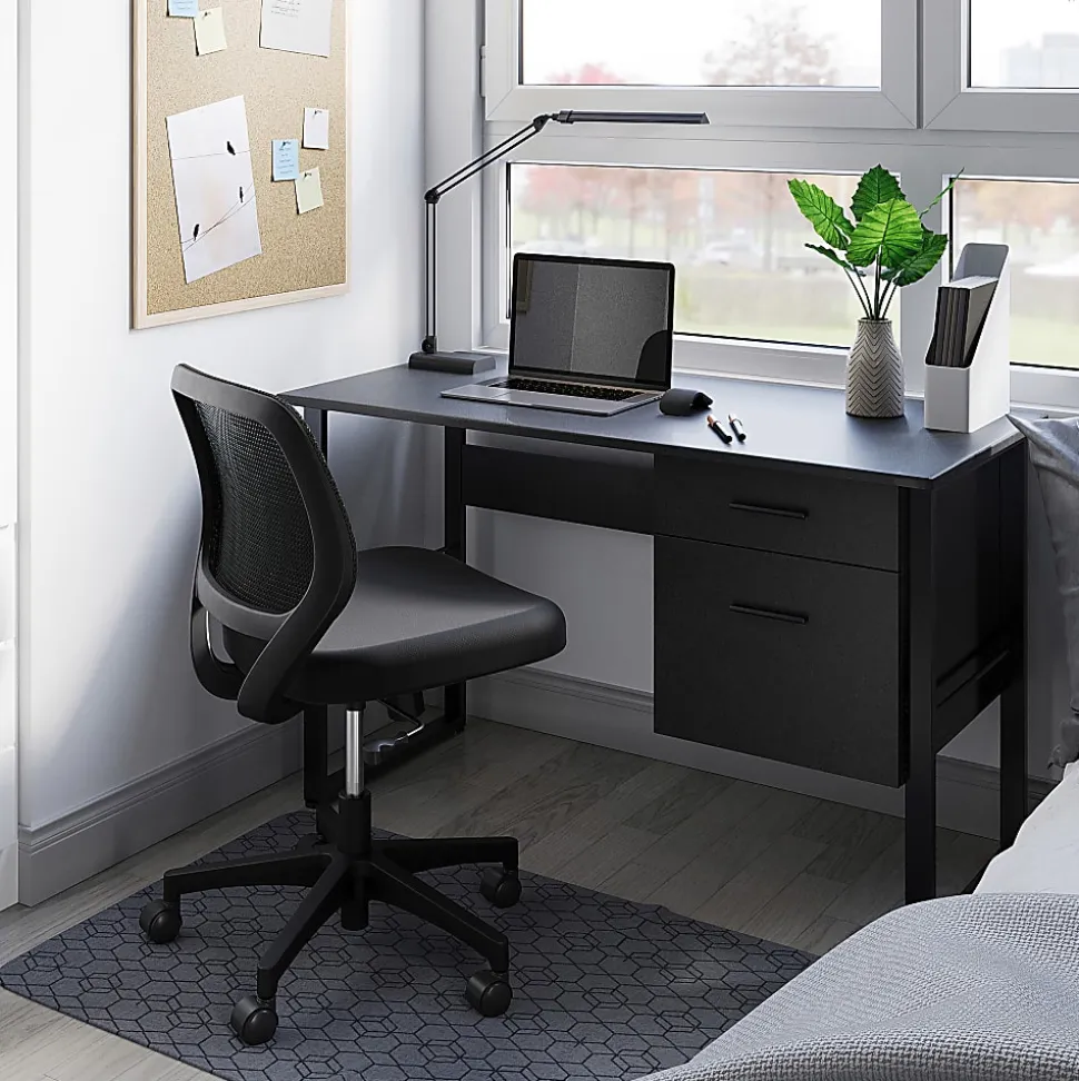 Realspace® Halton 48"W Computer Desk, Black