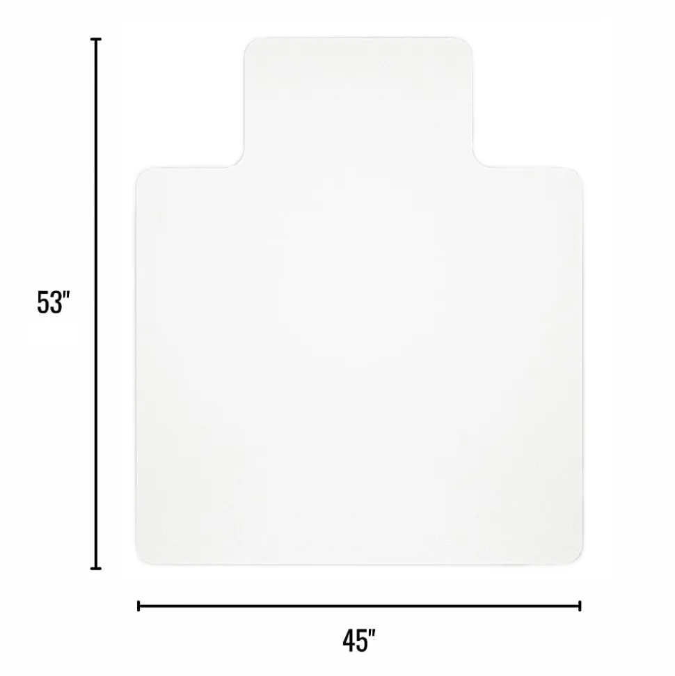 Realspace™ Hard Floor Chair Mat, Wide Lip, 45" x 53", Clear, OD47650