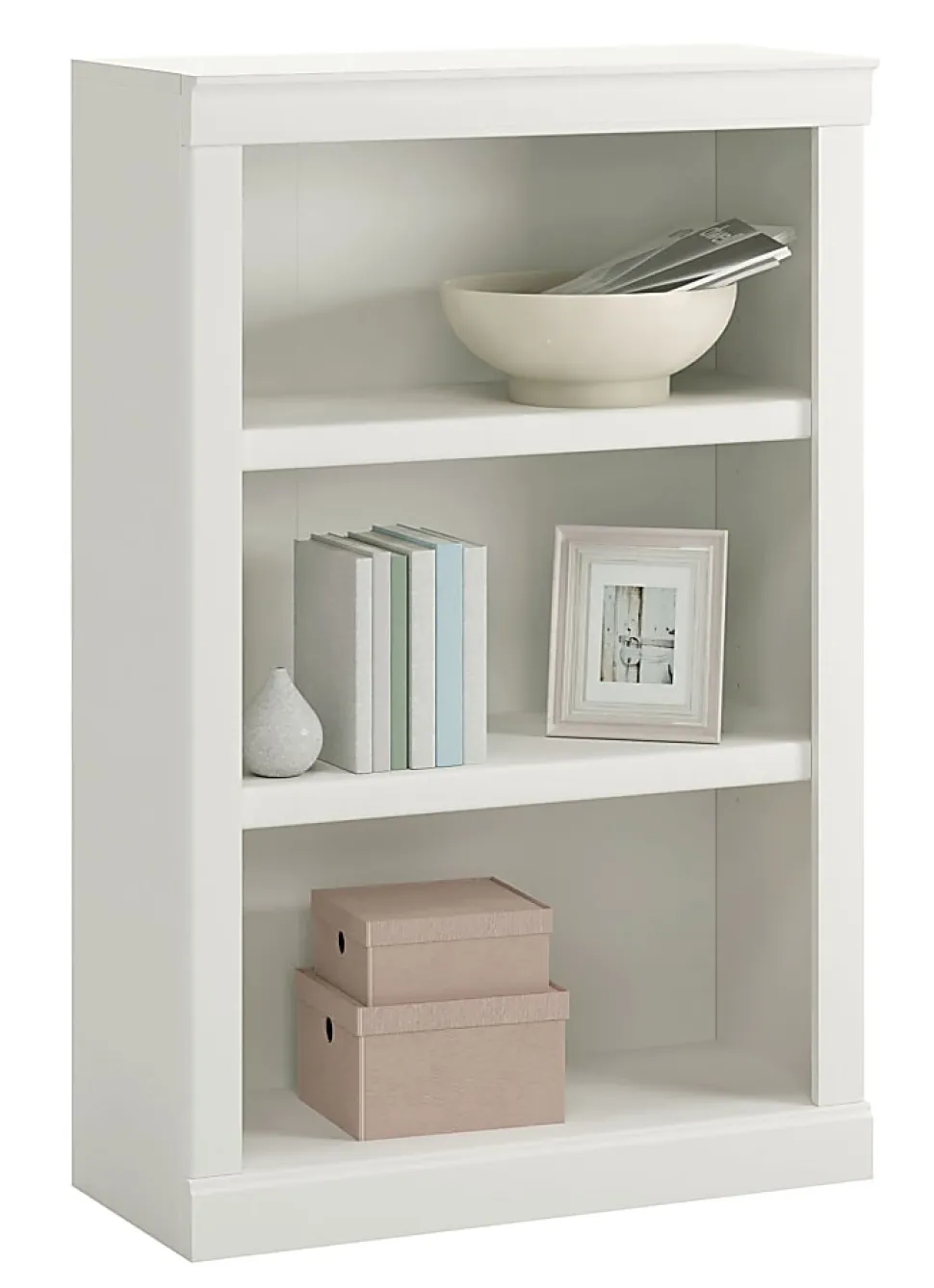 Realspace® 45"H 3-Shelf Bookcase, Arctic White