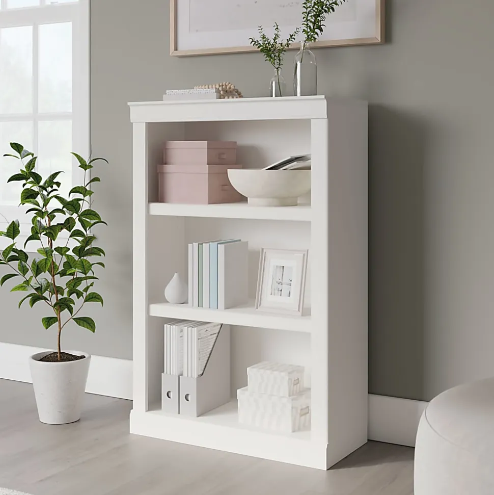 Realspace® 45"H 3-Shelf Bookcase, Arctic White