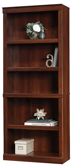 Realspace® 72"H 5-Shelf Bookcase, Mulled Cherry