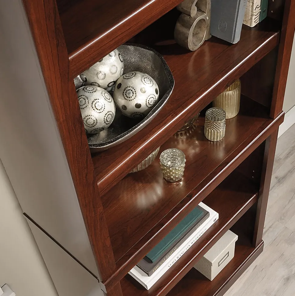 Realspace® 72"H 5-Shelf Bookcase, Mulled Cherry