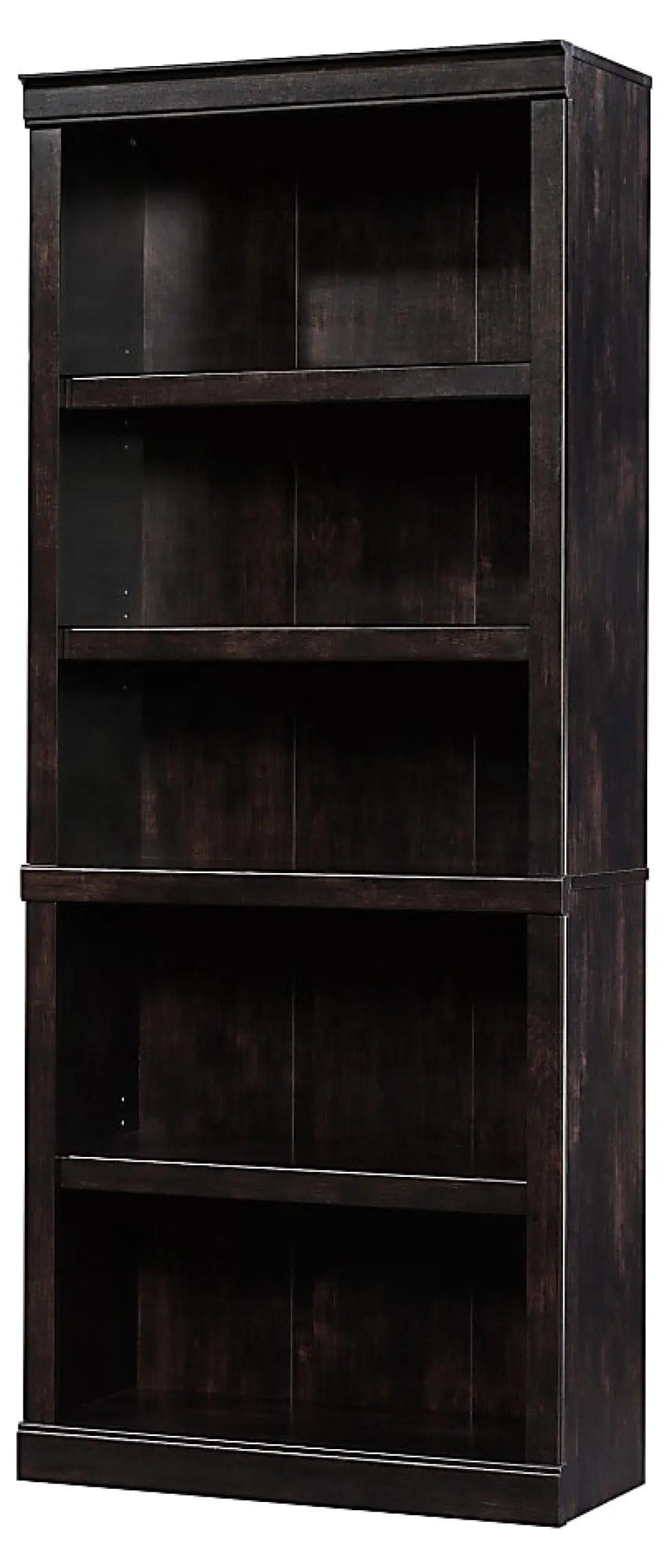 Realspace® 72"H 5-Shelf Bookcase, Peppered Black