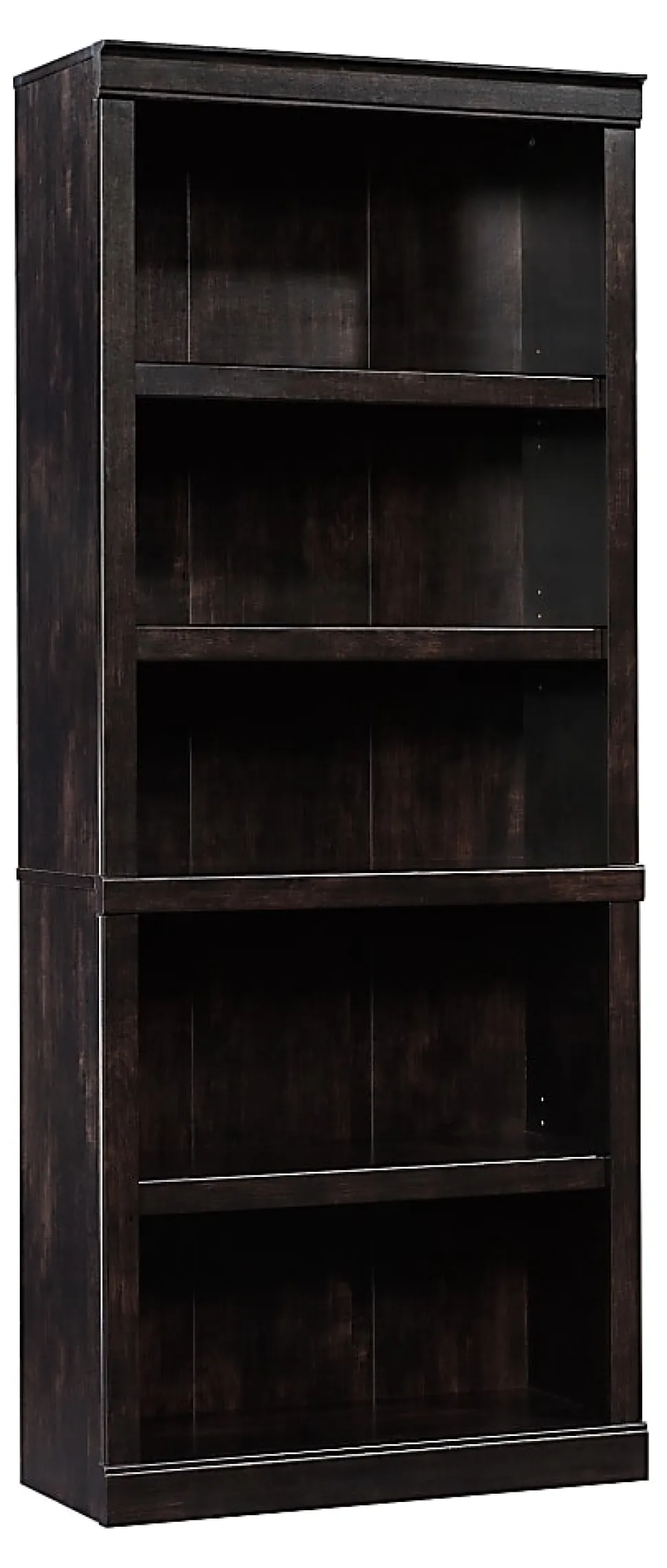Realspace® 72"H 5-Shelf Bookcase, Peppered Black