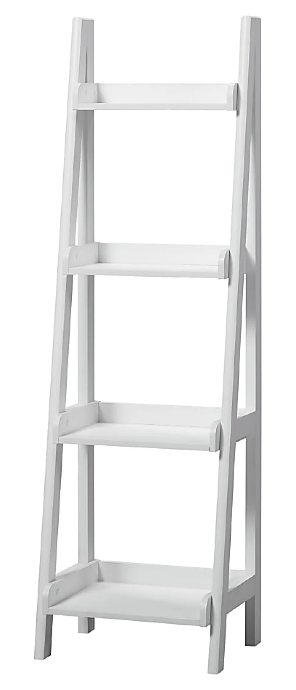 Realspace® 60"H 4-Shelf Narrow Ladder Bookcase, White