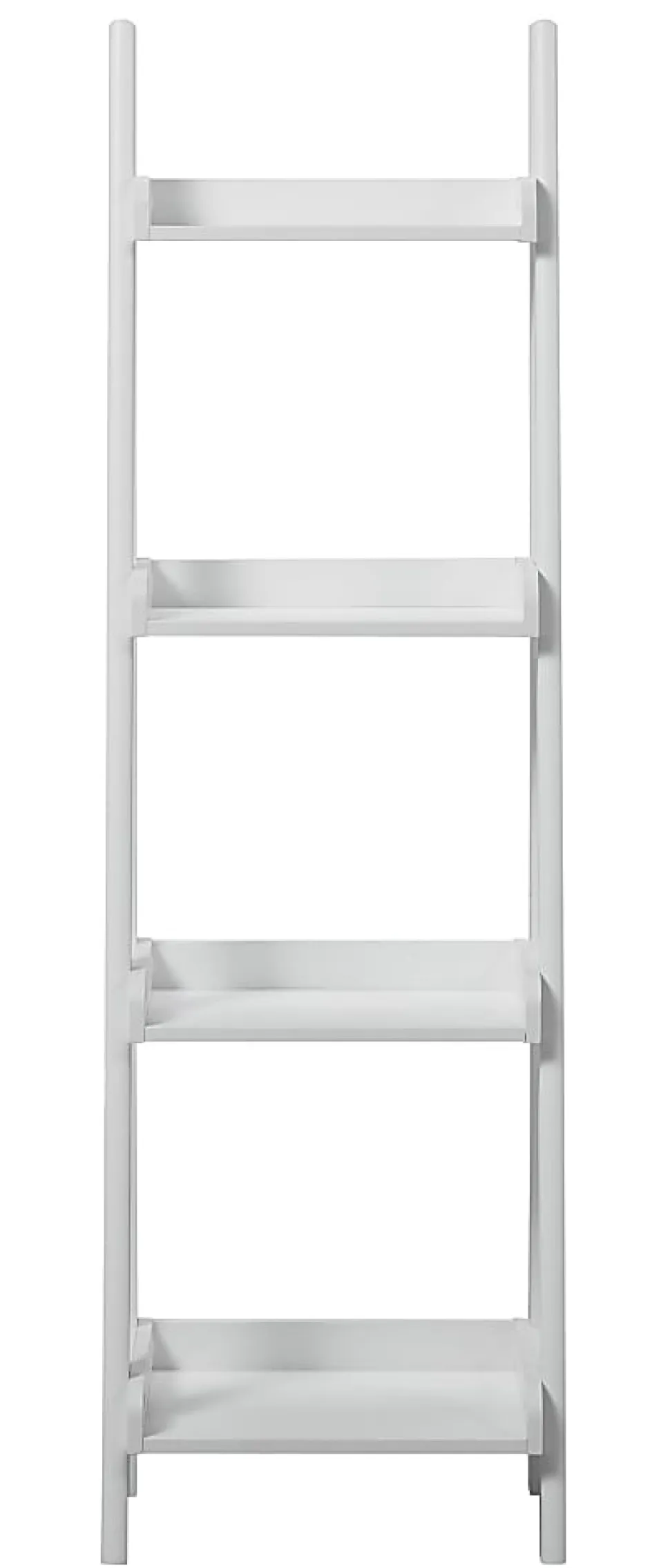 Realspace® 60"H 4-Shelf Narrow Ladder Bookcase, White