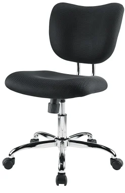 Realspace® Jancy Mesh Low-Back Task Office Chair, Black/Chrome, BIFMA Compliant