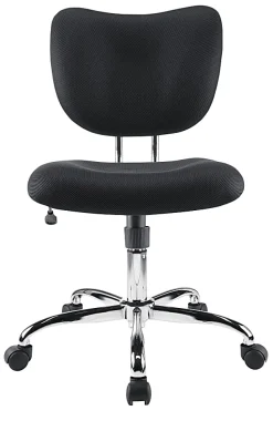Realspace® Jancy Mesh Low-Back Task Office Chair, Black/Chrome, BIFMA Compliant
