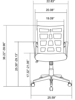 Realspace® Jaxby Mesh/Fabric Mid-Back Task Office Chair, Black, BIFMA Compliant