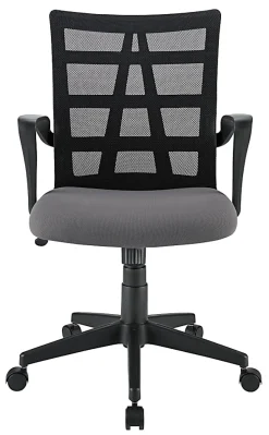 Realspace® Jaxby Mesh Mid-Back Task Office Chair, Black/Gray, BIFMA Compliant