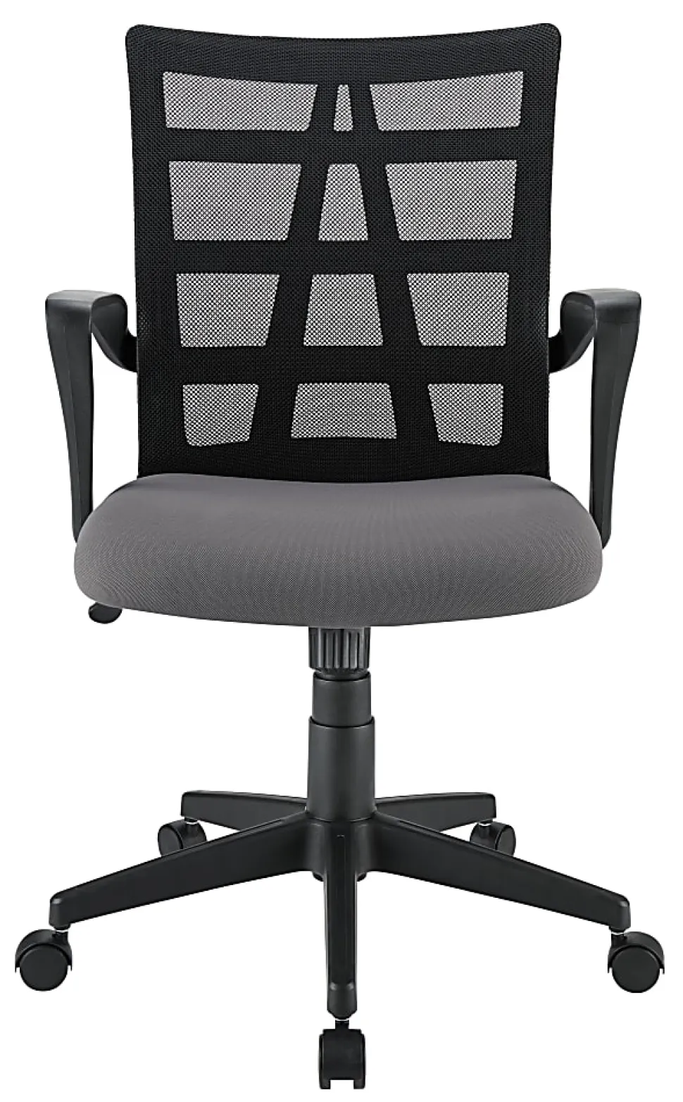 Realspace® Jaxby Mesh Mid-Back Task Office Chair, Black/Gray, BIFMA Compliant