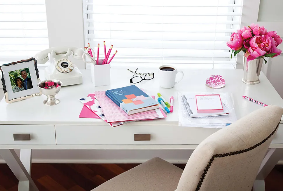 Realspace® Keri 48"W Writing Desk, White