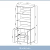 Realspace® Koru 72"H 3-Shelf Bookcase With Printer Shelf & File Storage, Espresso Oak