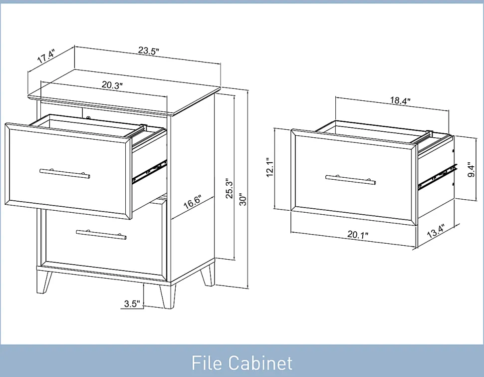 Realspace® Koru 23-1/2"W x 17-1/2"D Lateral 2-Drawer File Cabinet, Natural Oak, BIFMA Compliant