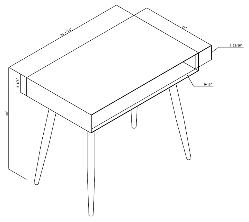 Realspace® Lanzi 35”W Student Computer Desk, White